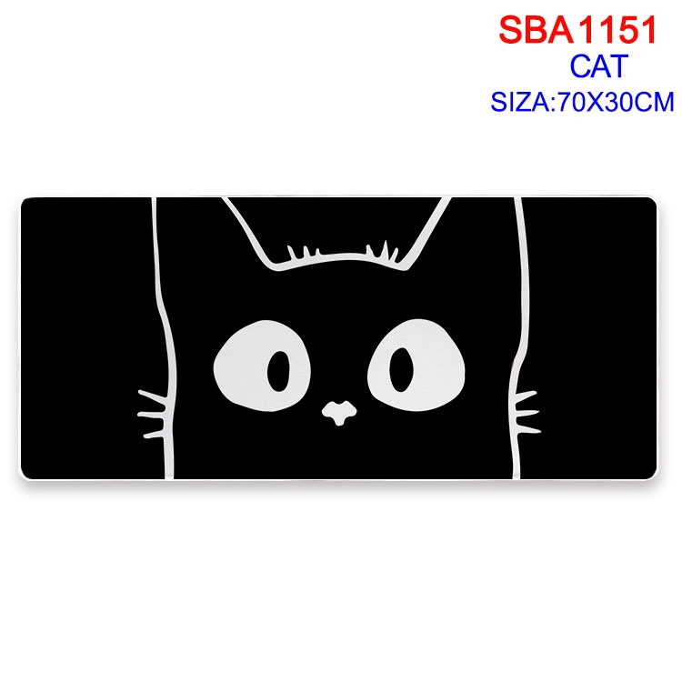 cat cartoon peripheral locking mouse pad 70X30cm SBA-1151-2