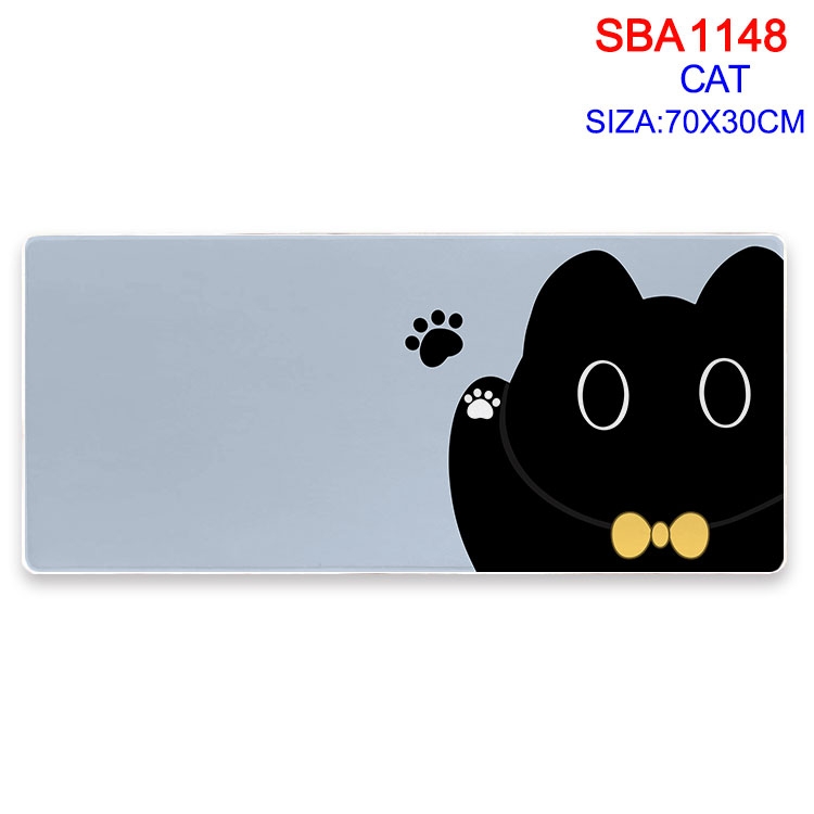 cat cartoon peripheral locking mouse pad 70X30cm SBA-1148-2