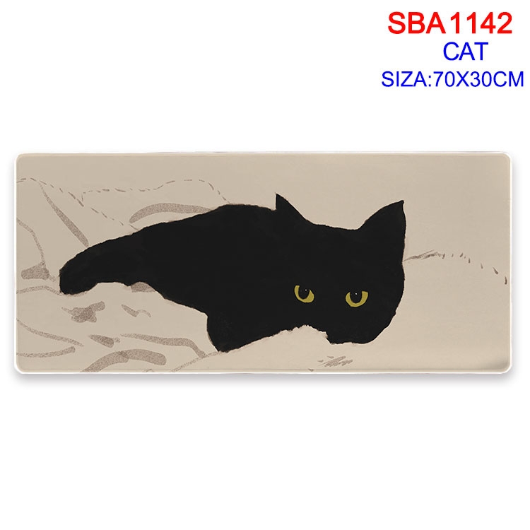 cat cartoon peripheral locking mouse pad 70X30cm  SBA-1142-2