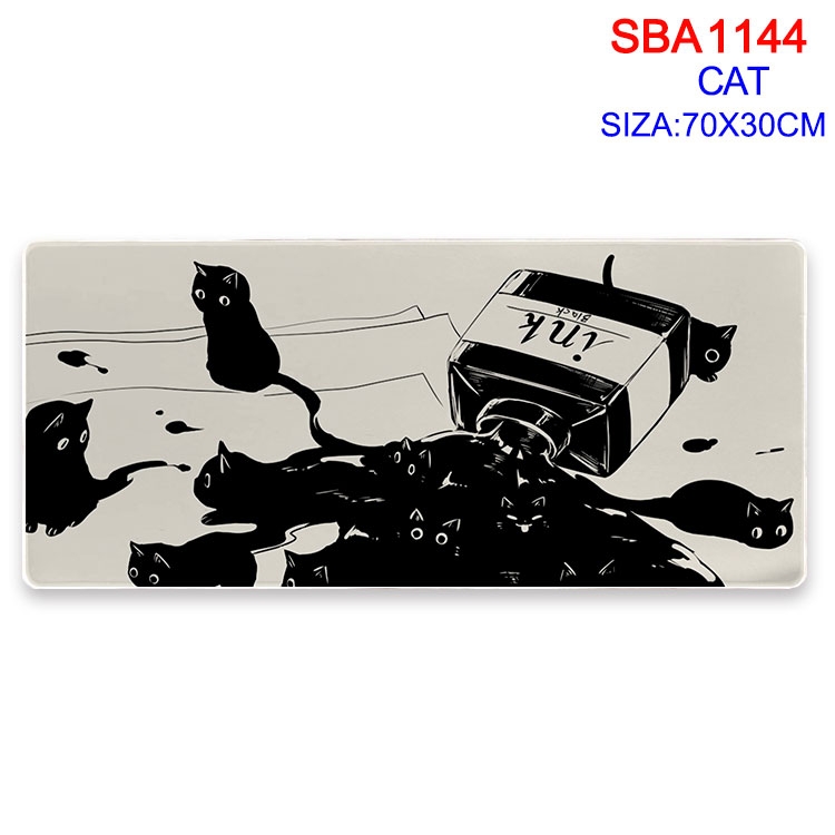 cat cartoon peripheral locking mouse pad 70X30cm SBA-1144-2