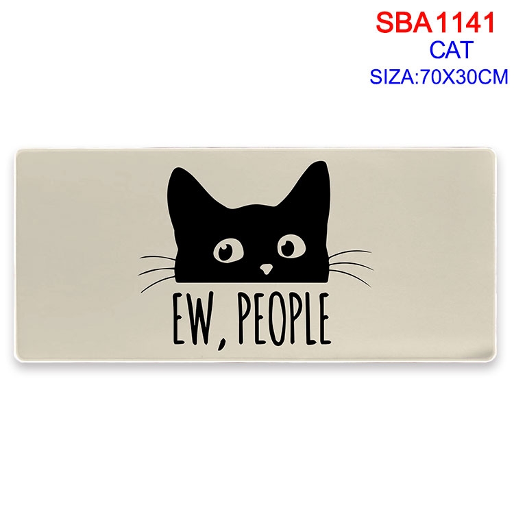 cat cartoon peripheral locking mouse pad 70X30cm SBA-1141-2