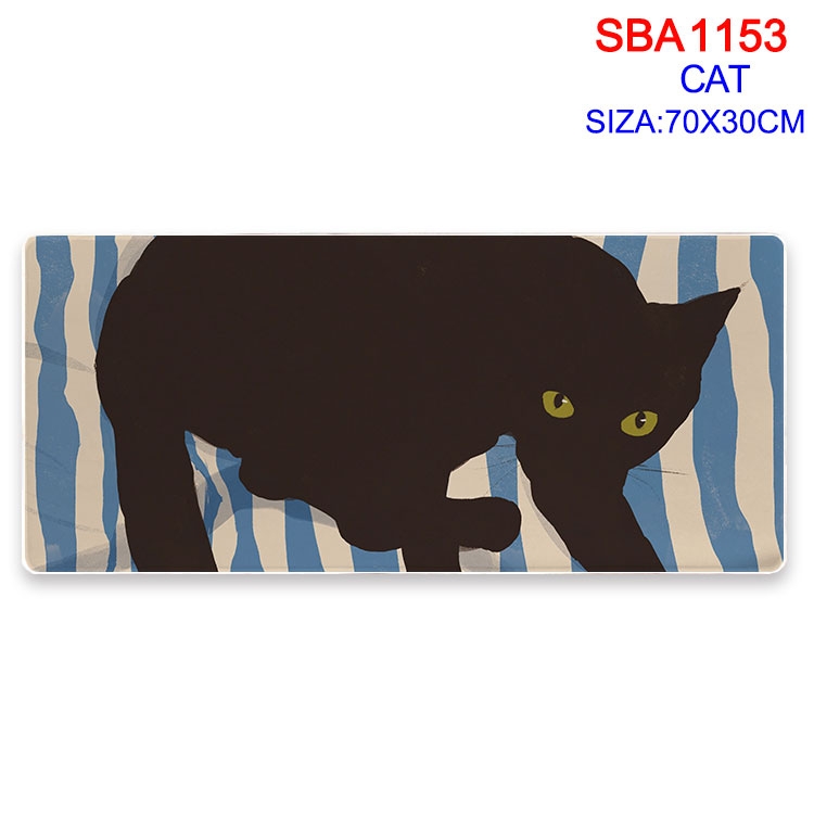 cat cartoon peripheral locking mouse pad 70X30cm SBA-1153-2