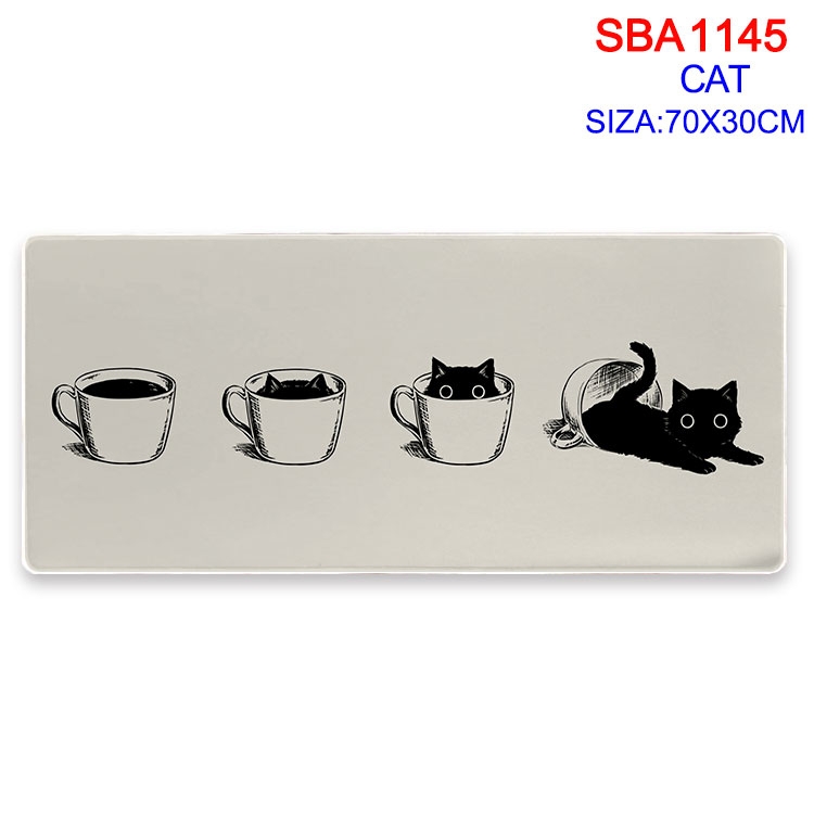 cat cartoon peripheral locking mouse pad 70X30cm SBA-1145-2