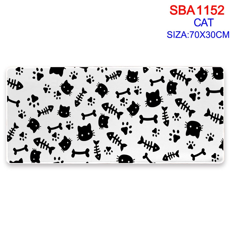 cat cartoon peripheral locking mouse pad 70X30cm SBA-1152-2