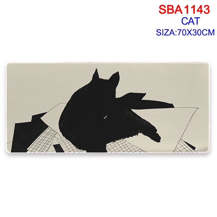 cat cartoon peripheral locking mouse pad 70X30cm SBA-1143-2