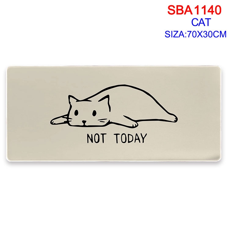 cat cartoon peripheral locking mouse pad 70X30cm  SBA-1140-2