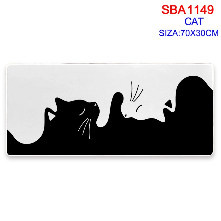 cat cartoon peripheral locking mouse pad 70X30cm SBA-1149-2