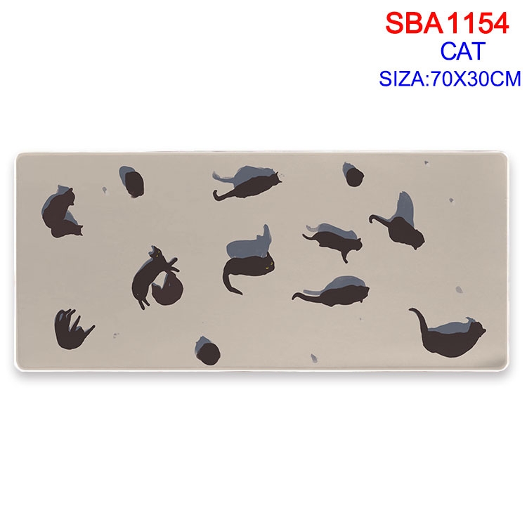 cat cartoon peripheral locking mouse pad 70X30cm SBA-1154-2