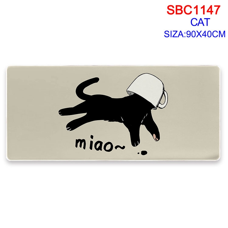 Cat cartoon peripheral locking mouse pad 90X40CM SBC-1147-2