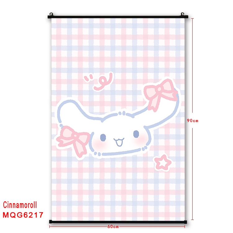 Cinnamoroll cartoon black Plastic rod Cloth painting Wall Scroll 60X90CM MQG-6217