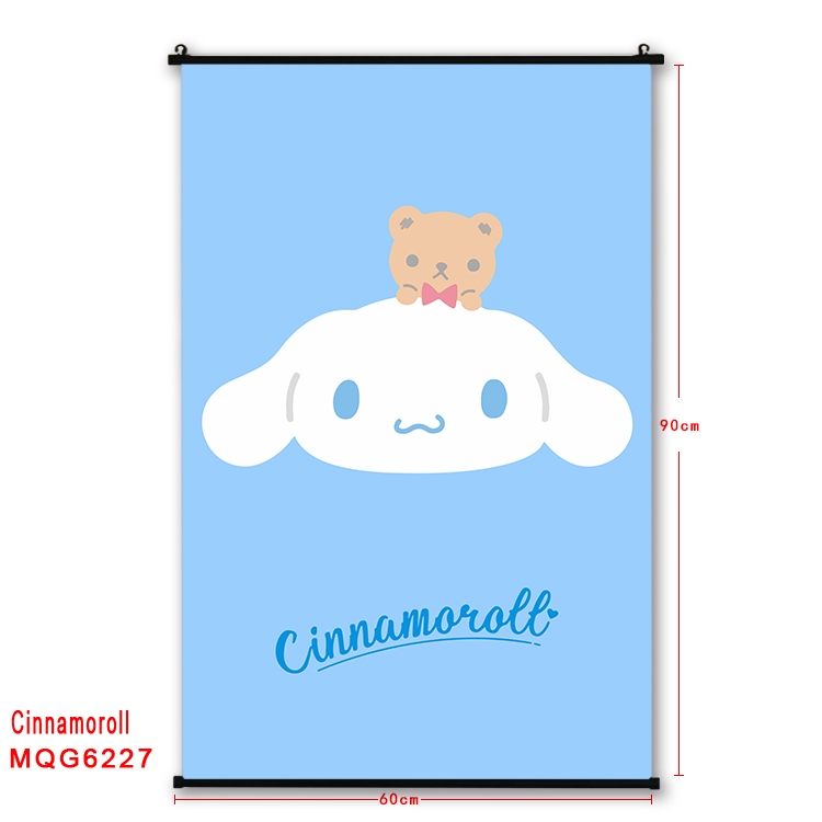 Cinnamoroll cartoon black Plastic rod Cloth painting Wall Scroll 60X90CM MQG-6227