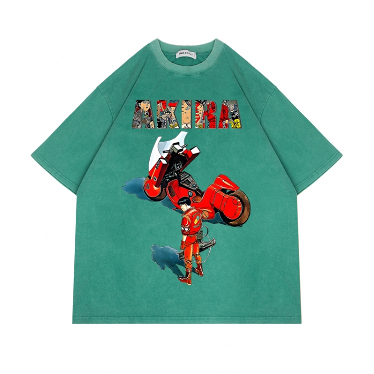 Akira Anime Surrounding Direct Spray Technology Colorful Wash Short Sleeve T-shirt from S to 2XL