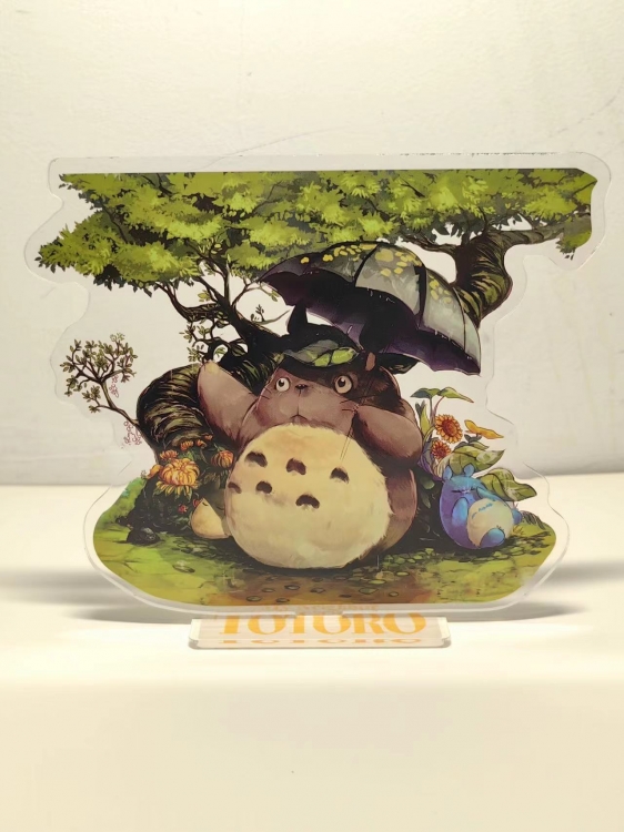 TOTORO Anime Laser Acrylic Humanoid  keychain Standing Plates