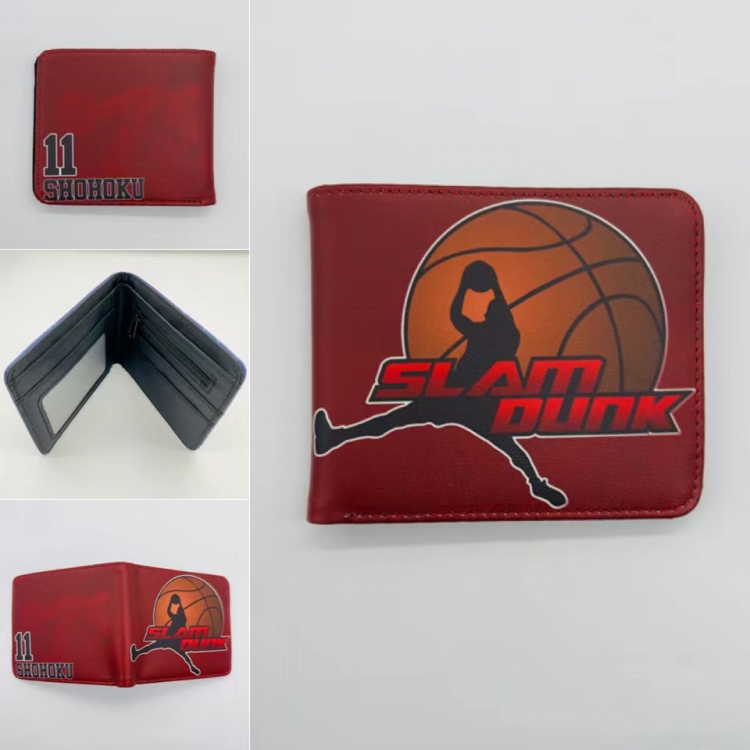 Slam Dunk Full color  Two fold short card case wallet 11X9.5CM 2152