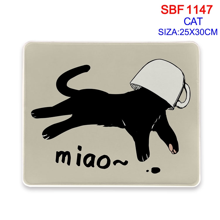 Cat Anime peripheral edge lock mouse pad 25X30cm SBF-1147-2