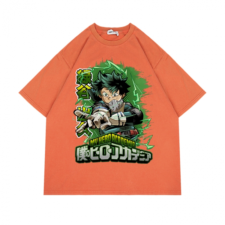 My Hero Academia Anime Surrounding Direct Spray Technology Colorful Wash Short Sleeve T-shirt from S to 2XL
