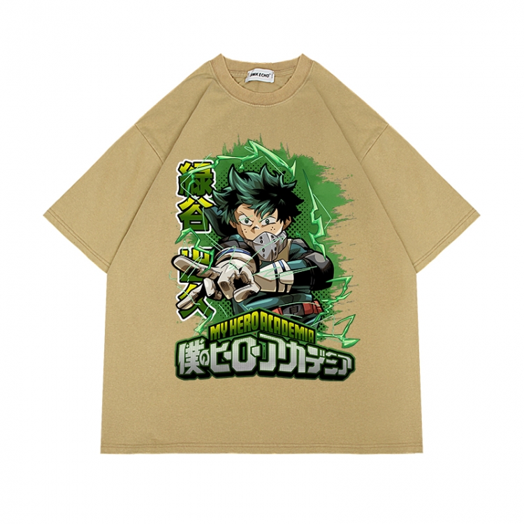 My Hero Academia Anime Surrounding Direct Spray Technology Colorful Wash Short Sleeve T-shirt from S to 2XL