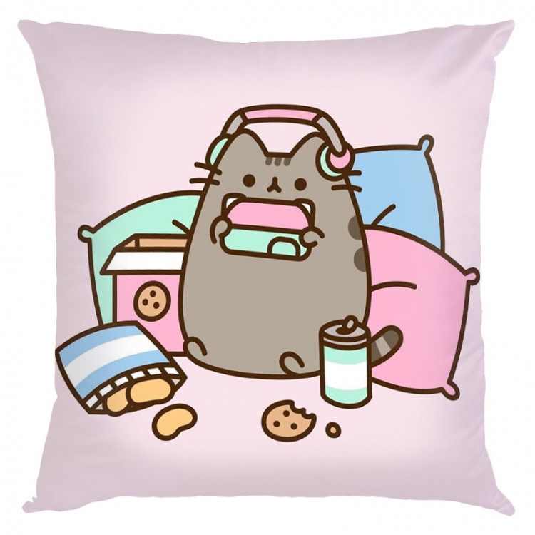 Pusheen Anime black Plastic rod Cloth painting Wall Scroll 60X90CM   P3-33