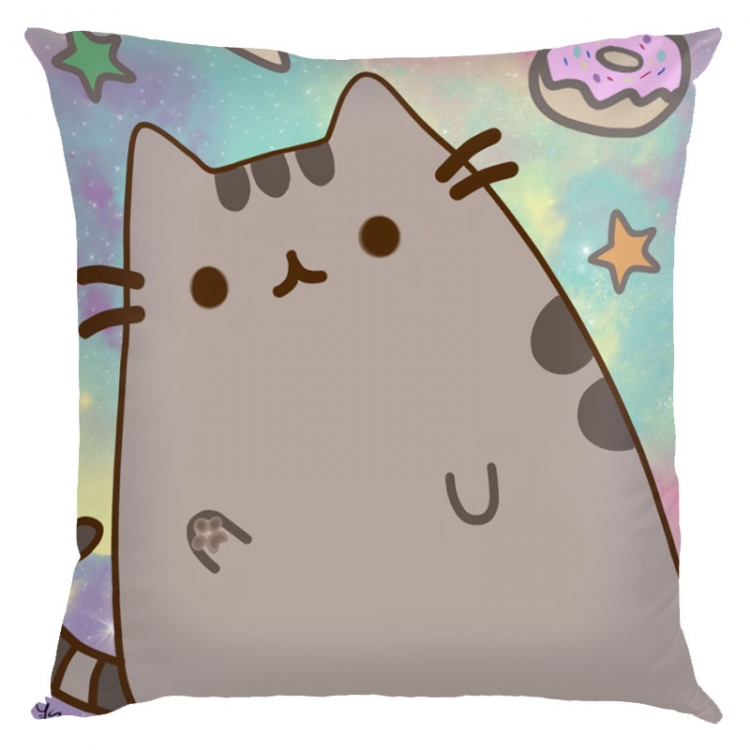 Pusheen Anime black Plastic rod Cloth painting Wall Scroll 60X90CM P3-29