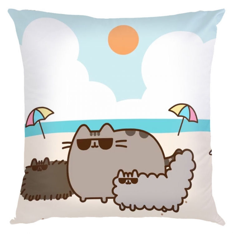 Pusheen Anime black Plastic rod Cloth painting Wall Scroll 60X90CM  P3-26