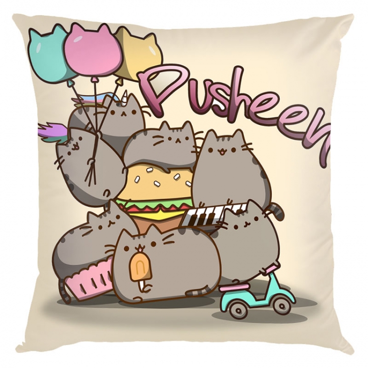 Pusheen Anime black Plastic rod Cloth painting Wall Scroll 60X90CM  P3-5