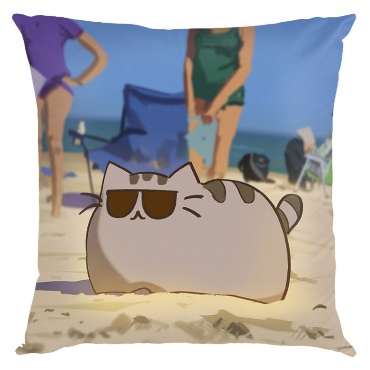 Pusheen Anime black Plastic rod Cloth painting Wall Scroll 60X90CM   P3-8