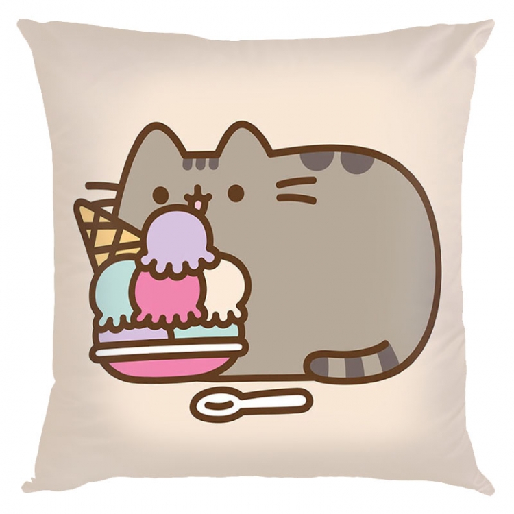 Pusheen Anime black Plastic rod Cloth painting Wall Scroll 60X90CM  P3-1