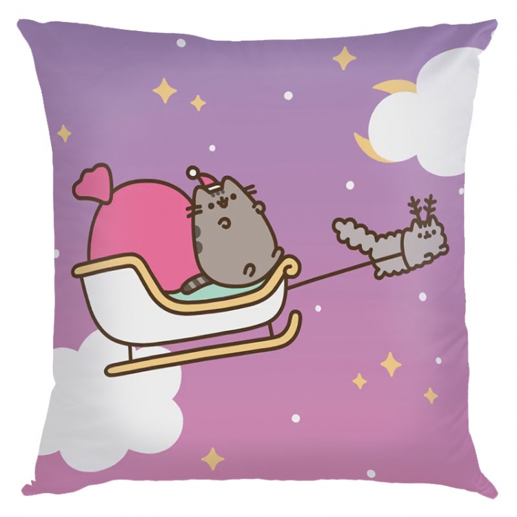 Pusheen Anime black Plastic rod Cloth painting Wall Scroll 60X90CM  P3-2