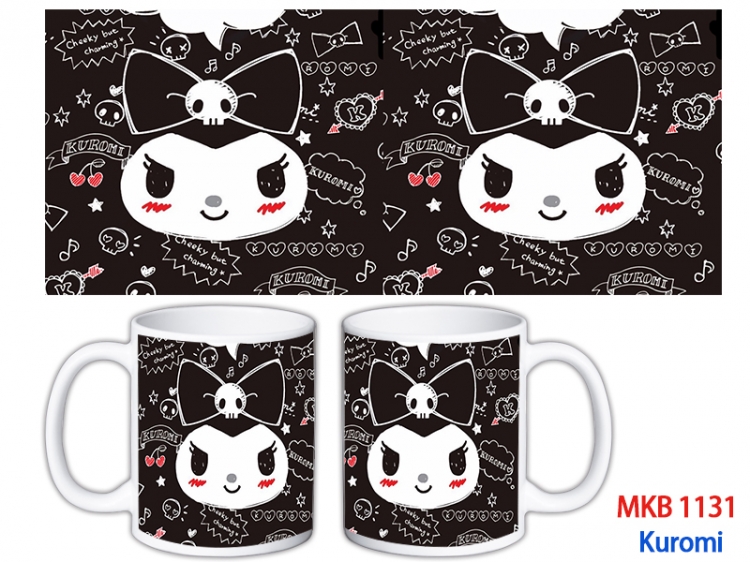 Kuromi Anime color printing ceramic mug cup price for 5 pcs  MKB-1131
