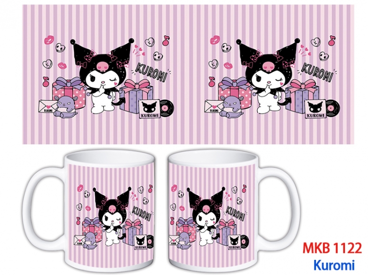 Kuromi Anime color printing ceramic mug cup price for 5 pcs MKB-1122