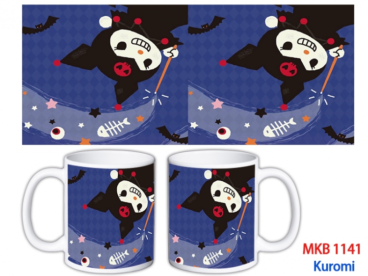 Kuromi Anime color printing ceramic mug cup price for 5 pcs MKB-1141