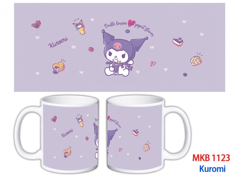 Kuromi Anime color printing ceramic mug cup price for 5 pcs MKB-1123