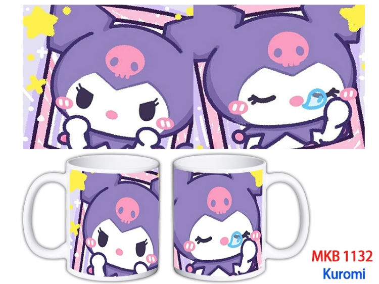 Kuromi Anime color printing ceramic mug cup price for 5 pcs MKB-1132