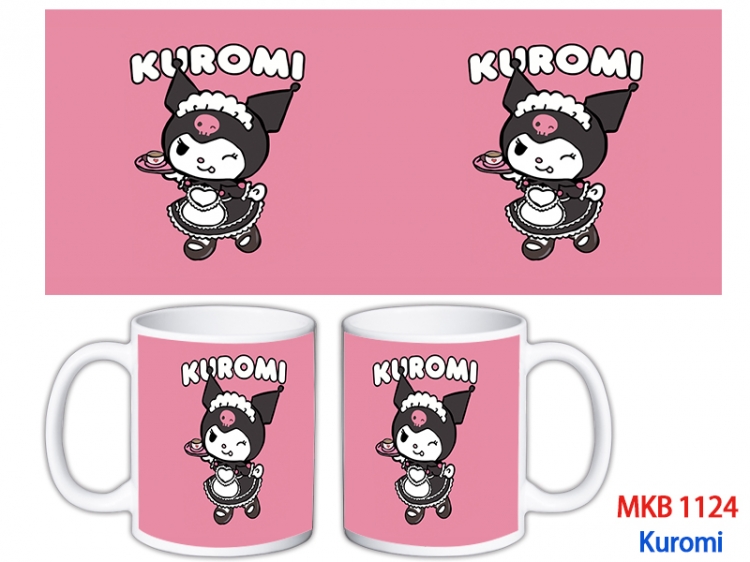 Kuromi Anime color printing ceramic mug cup price for 5 pcs MKB-1124