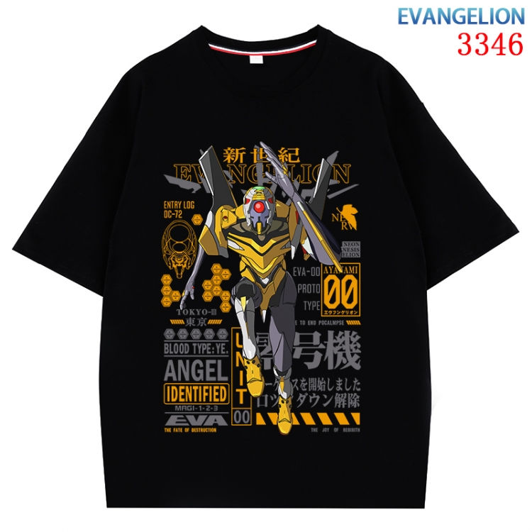 EVA Anime peripheral direct spray technology pure cotton short sleeved T-shirt  from S to 4XL CMY-3346-2