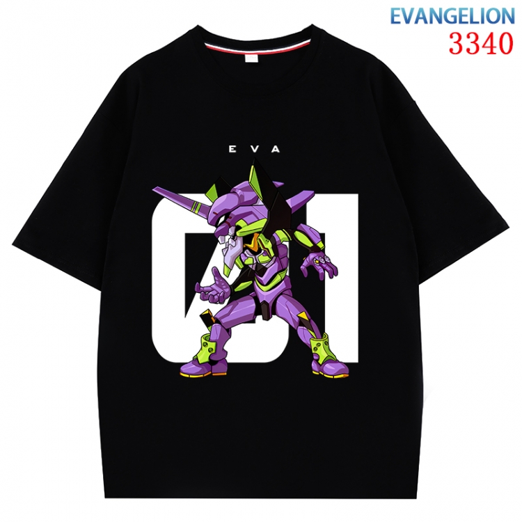 EVA Anime peripheral direct spray technology pure cotton short sleeved T-shirt  from S to 4XL  CMY-3340-2