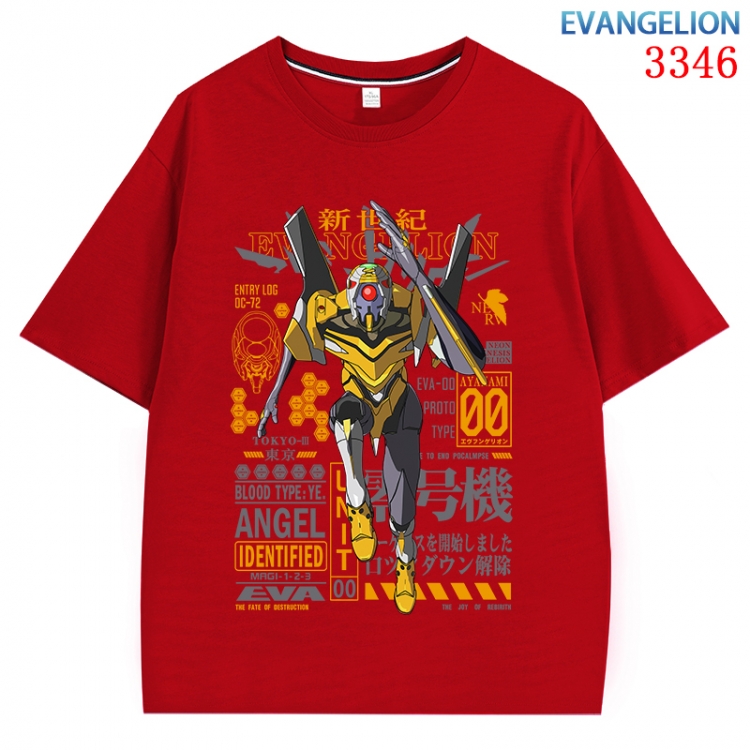 EVA Anime peripheral direct spray technology pure cotton short sleeved T-shirt  from S to 4XL  CMY-3346-3