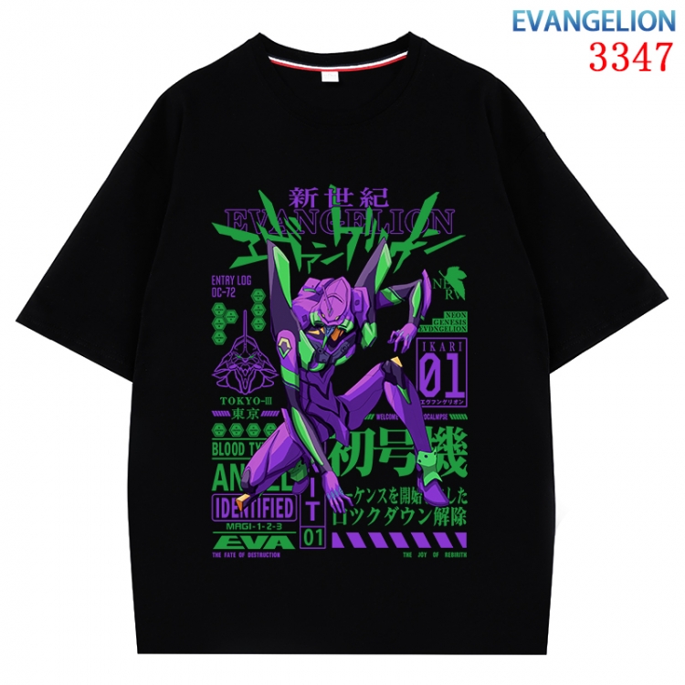 EVA Anime peripheral direct spray technology pure cotton short sleeved T-shirt  from S to 4XL  CMY-3347-2