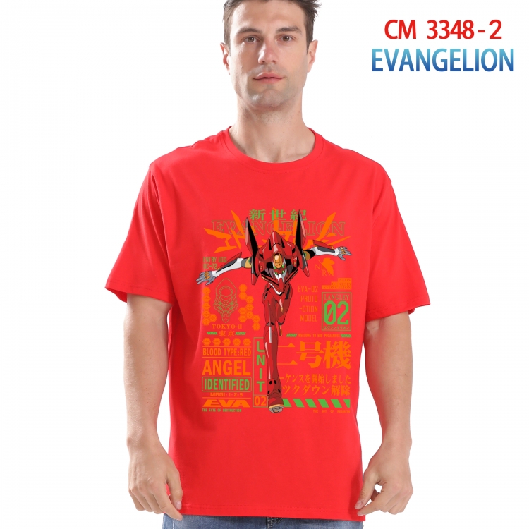 EVA Printed short-sleeved cotton T-shirt from S to 4XL  3348-2