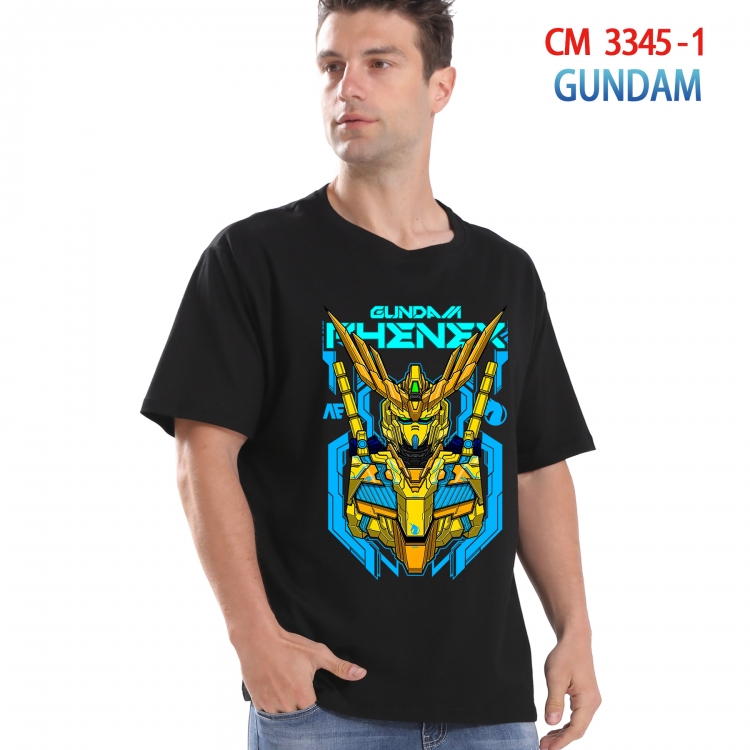 Gundam Printed short-sleeved cotton T-shirt from S to 4XL  3345-1