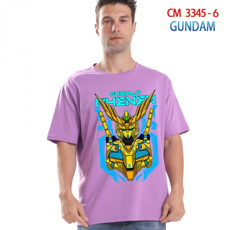 Gundam Printed short-sleeved cotton T-shirt from S to 4XL  3345-6