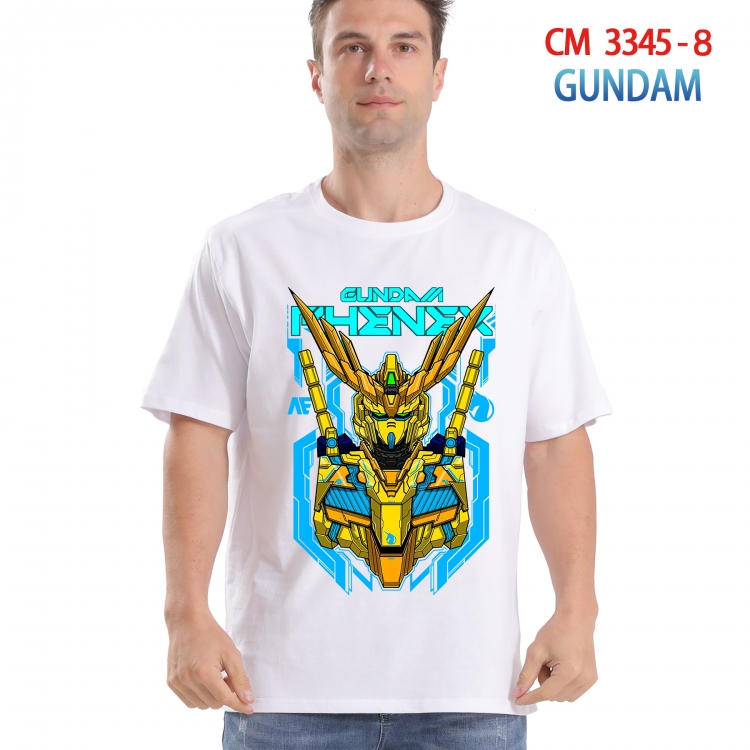 Gundam Printed short-sleeved cotton T-shirt from S to 4XL  3345-8