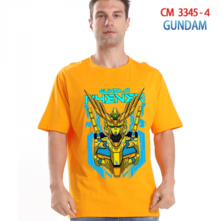 Gundam Printed short-sleeved cotton T-shirt from S to 4XL  3345-4