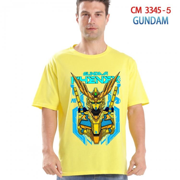 Gundam Printed short-sleeved cotton T-shirt from S to 4XL 3345-5