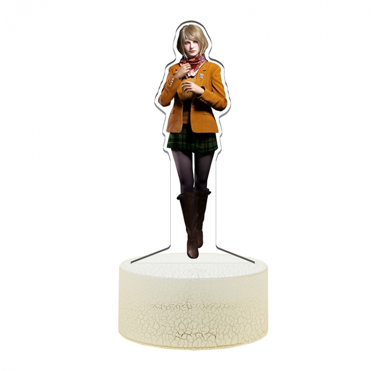 Resident Evil Acrylic Night Light 16 Color-changing USB Interface Box Set 19X7X4CM white base