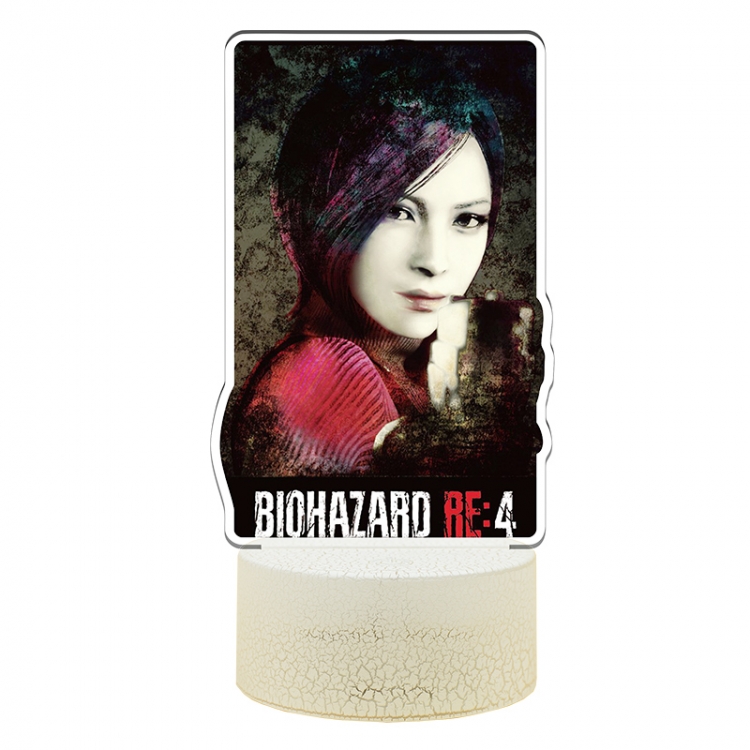 Resident Evil Acrylic Night Light 16 Color-changing USB Interface Box Set 19X7X4CM white base