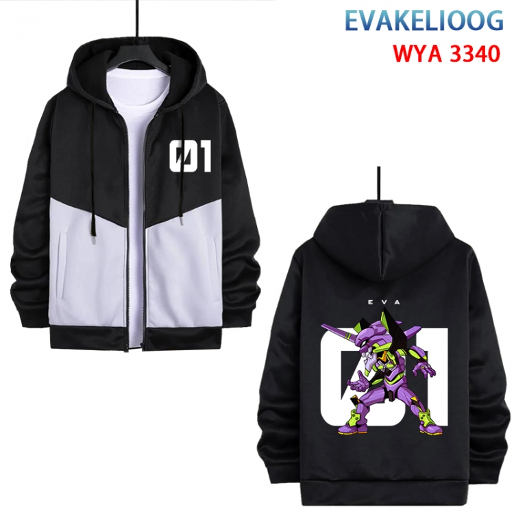 EVA Anime cotton zipper patch pocket sweater from S to 3XL  WYA-3340-3