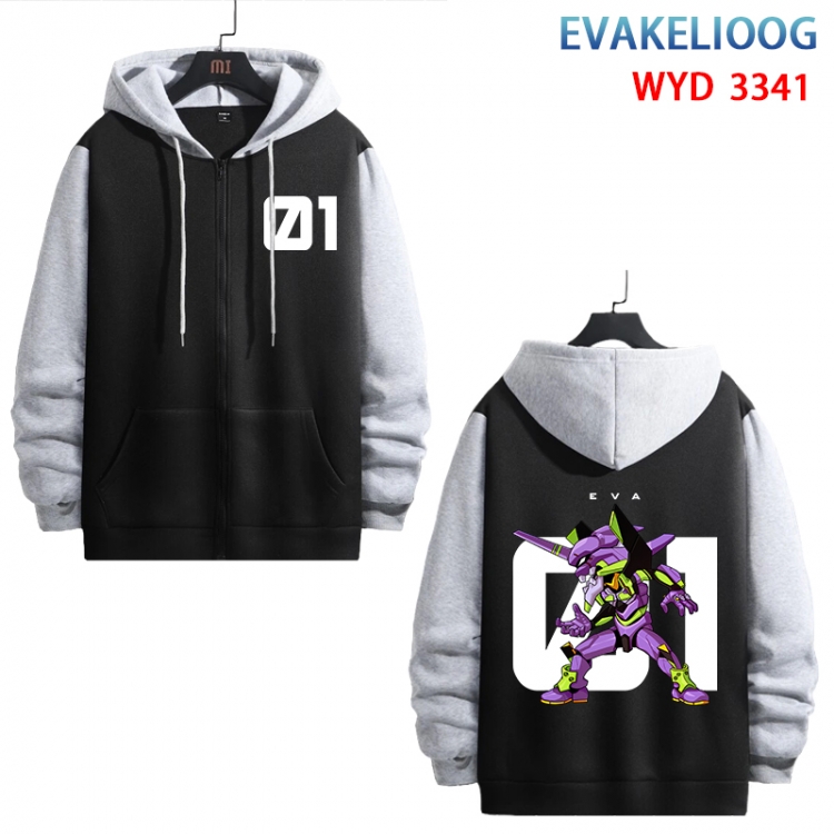 EVA Anime cotton zipper patch pocket sweater from S to 3XL WYD-3340-3