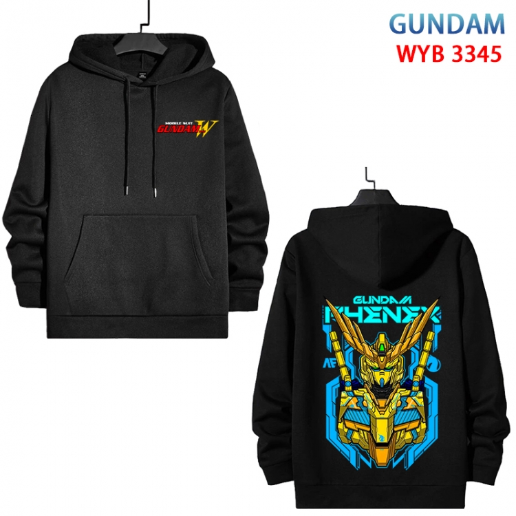 Gundam Anime color contrast patch pocket sweater from XS to 4XL WYB-3345-3
