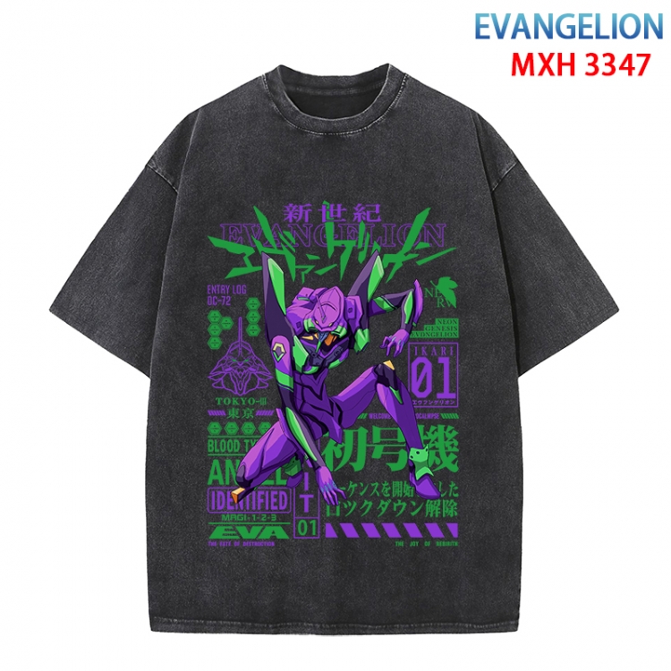 EVA Anime peripheral pure cotton washed and worn T-shirt from S to 4XL MXH-3347